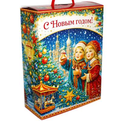 Сладкий подарок на Новый Год в картонной упаковке весом 5000 грамм в Пушкино