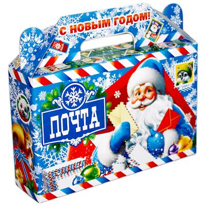 Детский подарок на Новый Год в картонной упаковке весом 850 грамм в Пушкино